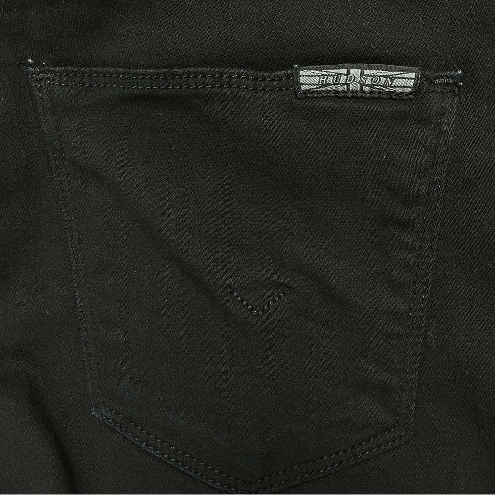 Hudson Jeans Nico Midrise Super Skinny Black Denim Size 24 25 26 - Picture 4 of 11